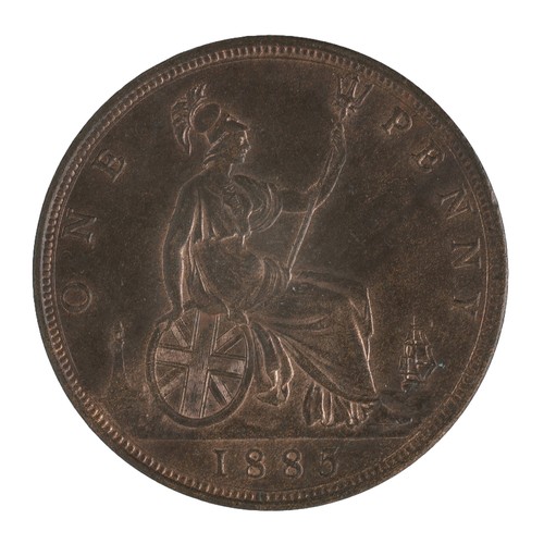 48 - Victoria, Penny. 1885. Obverse 12 Reverse N. Lots of lovely lustre and a GVF/NEF (S3954)