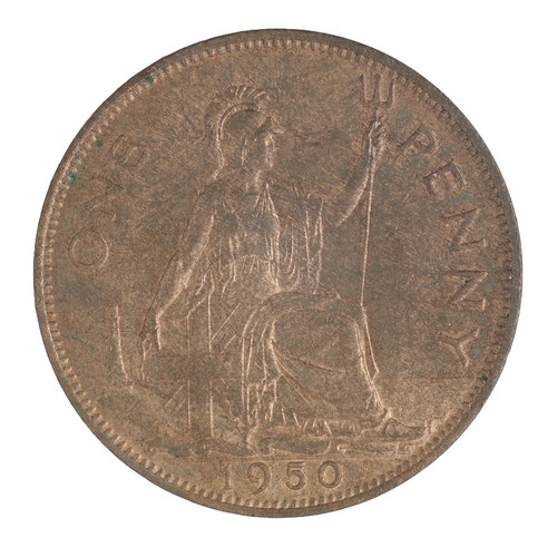 77 - George VI, Penny. 1950. EF with lots of lovely lustre (S4117)