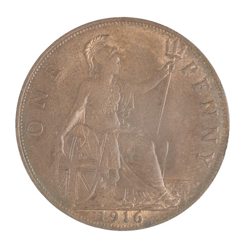 70 - George V, Penny. 1916. EF with lovely lustre (S4051)