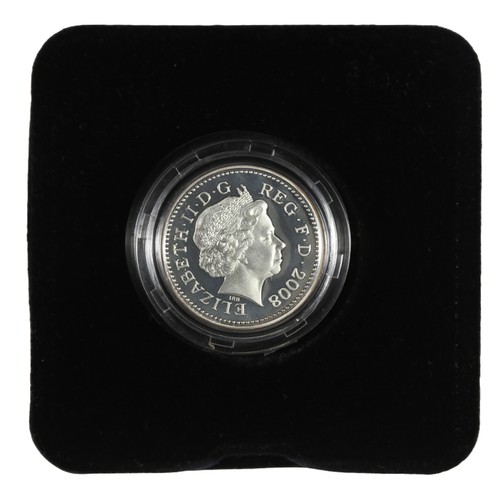 79 - United Kingdom 2008 Silver Proof £1 Coin. Boxed and with COA.