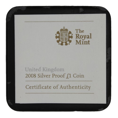 79 - United Kingdom 2008 Silver Proof £1 Coin. Boxed and with COA.