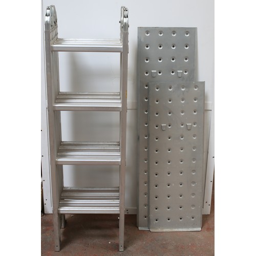 19 - Aluminium Multi-Purpose Ladder with Platform.