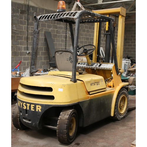 22 - Hyster 3 Tonne Diesel Forklift with reconditioned engine installed and original engine for spares.