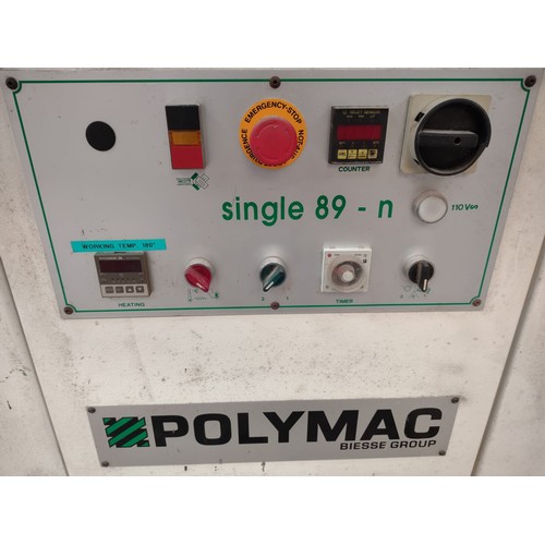 117 - Polymac Single 89-n Edgebander. Comes with approx 80kg of glue.