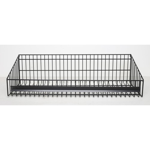 131 - Approx 100 Black Wire Baskets For Storage/Shop Display. 3 types in lot:
1: L75cm x D30cm x H14cm (re... 