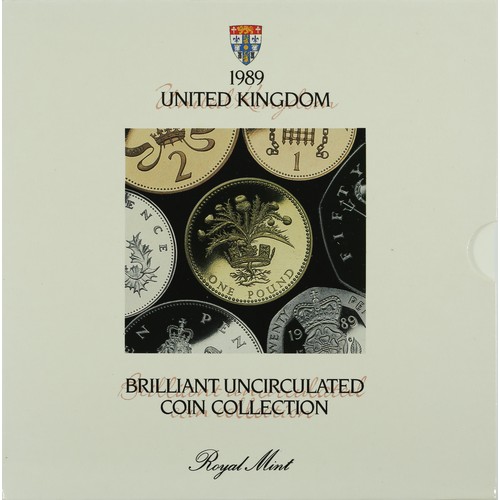 85 - 1989 United Kingdom Brilliant Uncirculated Coin Collection.