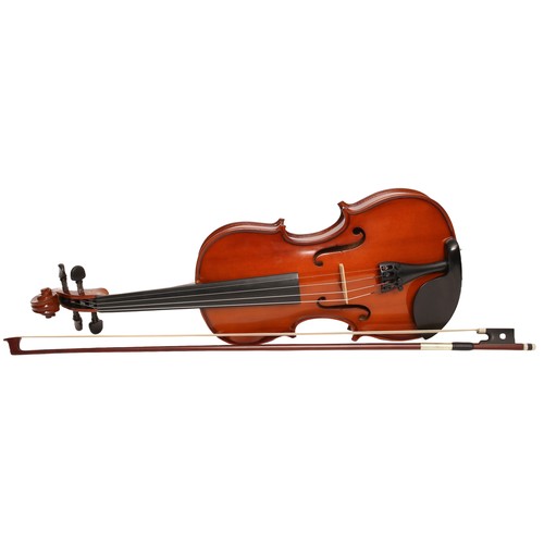 108 - Alfred Stingle by Hofner Violin 3/4. In unused condition. Complete with bow and plush-lined carrying... 