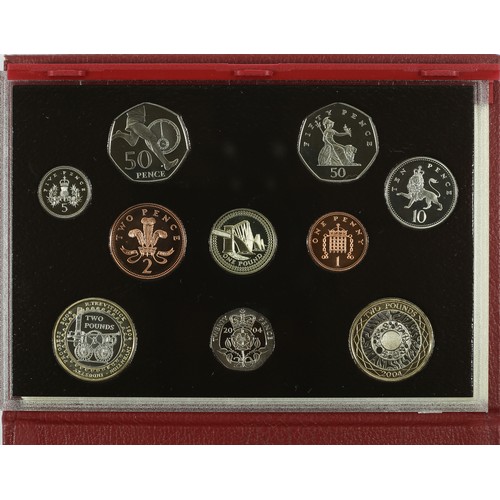 127 - 2004 United Kingdom Proof Coin Collection in Presentation Case and Complete with COA.