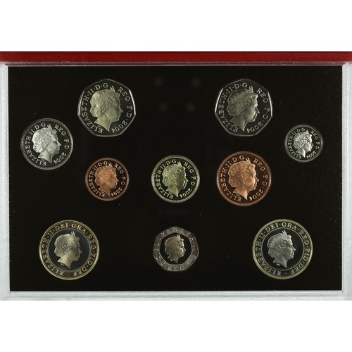 127 - 2004 United Kingdom Proof Coin Collection in Presentation Case and Complete with COA.