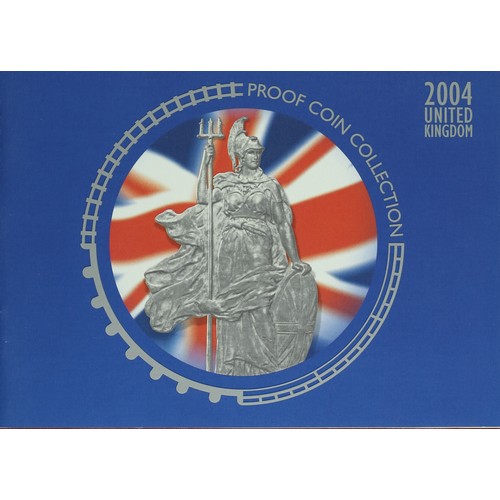 127 - 2004 United Kingdom Proof Coin Collection in Presentation Case and Complete with COA.