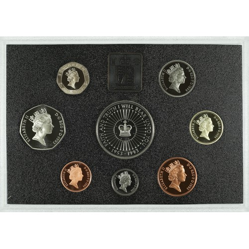 101 - 1993 United Kingdom Proof Coin Collection in Presentation Case Complete with COA,