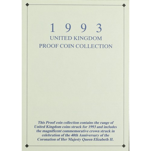 101 - 1993 United Kingdom Proof Coin Collection in Presentation Case Complete with COA,