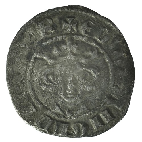 17 - Edward I. Penny. Class 9b1. Closed E and unbarred pot hooked N and star on breast. London mint. Fine... 