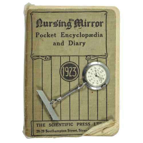 12 - Vintage Nurses Watch made by Sekonda, and a Copy of The Nursing Mirror Pocket Encyclopaedia and Diar... 