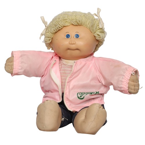 150 - Vintage Cabbage Patch Kid in Original T-Shirt, Jacket and Jeans.