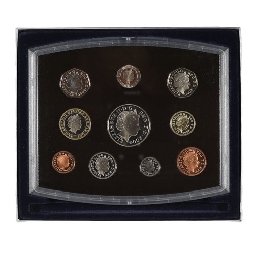 132 - United Kingdom Proof Set 2000. Coins for the New Millennium. Boxed, without COA.