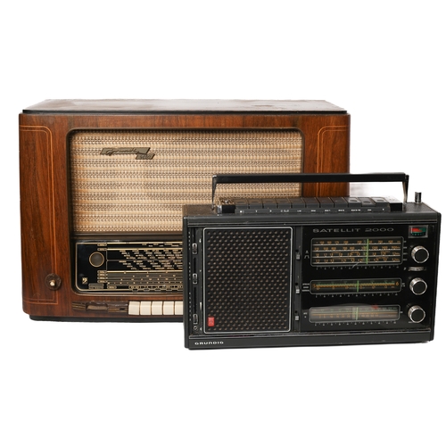 161 - Two Grundig Radios. One is a 1950s model (4010) and the other is the Satellit 2000.