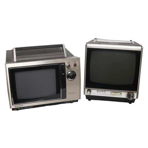 162 - 2 Vintage Sony TVs including a B&W Solid State Model 9-9OUB and a Colour Solid State Model KV-9000UB... 