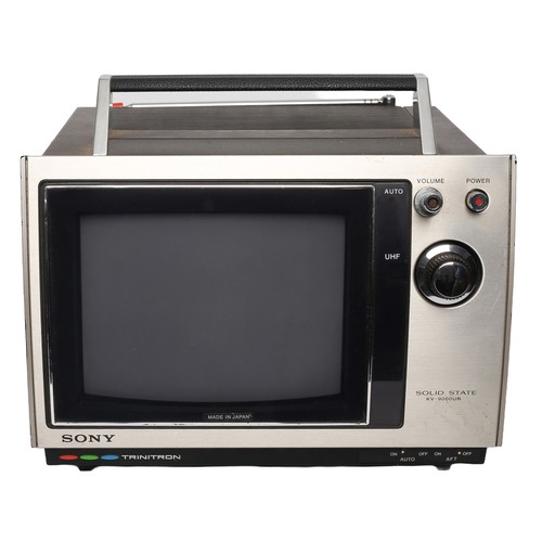 162 - 2 Vintage Sony TVs including a B&W Solid State Model 9-9OUB and a Colour Solid State Model KV-9000UB... 