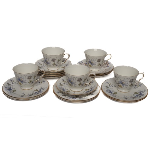 56 - Colclough 17 Piece Tea Set with 2 Queen Anne Saucers.