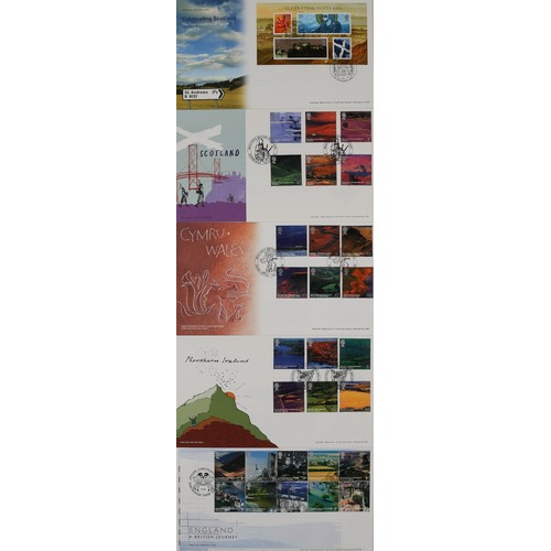 165 - Collection of 5 Royal Mail First Day Covers including:
Celebrating Scotland
Scotland
Cymru Wales
Nor... 