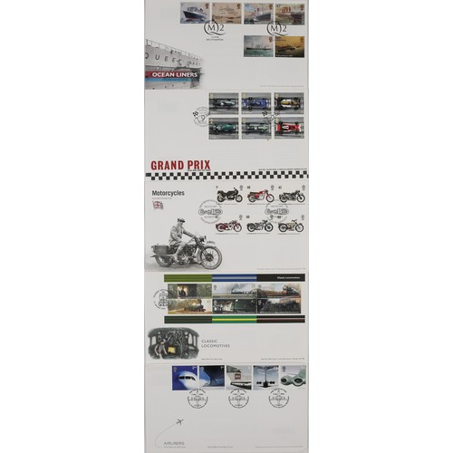 175 - Collection of 5 Royal Mail First Day Covers including:
Airliners
Classic Locomotives
Motorcycles
Gra... 