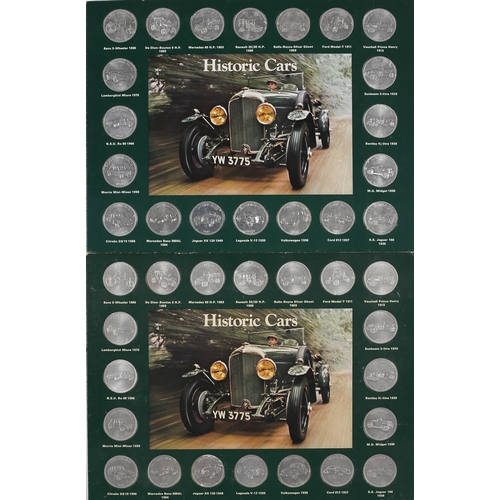 177 - Two Sets of Historic Car Coins from Shell.