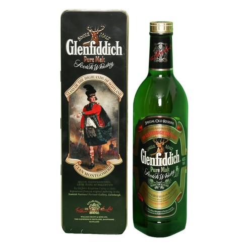 369 - Sealed Glenfiddich Clans of the Highlands - Montgomerie - in Presentation Tin. 70cl.