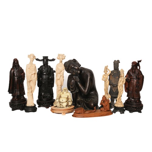 345 - Mixed Lot of 11 Oriental and Indian Figurines.