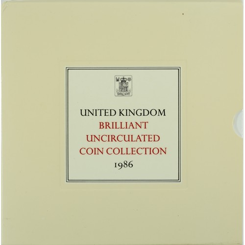 62 - 2 x Sets of United Kingdom Brilliant Uncirculated Coin Collection - 1986 and 1995.