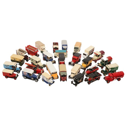 53 - Collection of 29 Mainly Matchbox Vintage Die Cast Vehicles including trucks, buses, fire engines, et... 