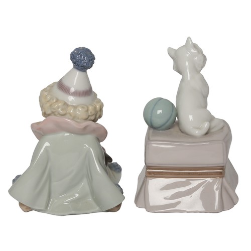 20 - Lladro Figurines: My Favourite Companion (No. 6985) and Pierrot with Puppy (No. 5277). Both in origi... 