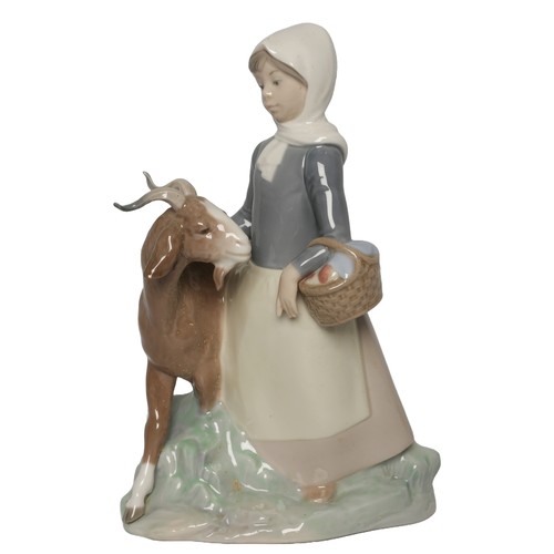 32 - Lladro Little Girl with Goat. No. 4812. In original box. In perfect condition with no signs of any d... 