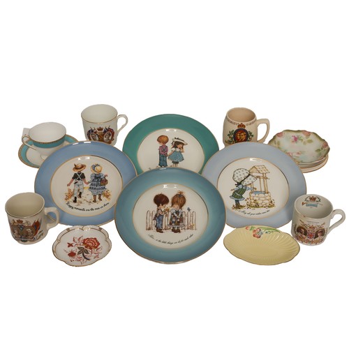 43 - Collection of Plates, Trinket Trays and Cups including:
4 x Petticoats and Pantaloons Plates 
Royal ... 