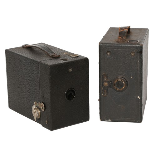 91 - Pair of Vintage Box Cameras including:
Ensign E29
Kodak No.2 Hawk-Eye Model