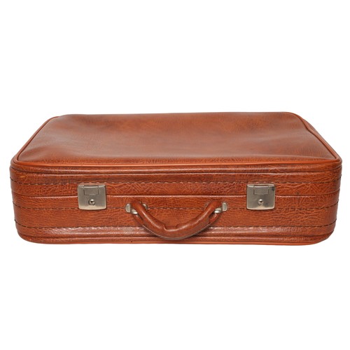 96 - Vintage Suitcase in Good Condition. Brown. No scuffs or tears.