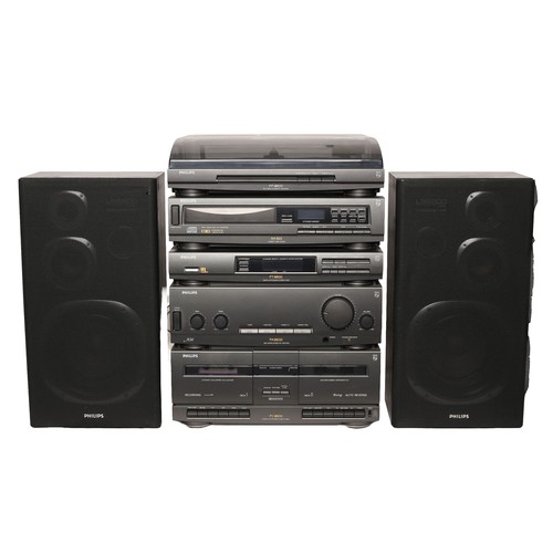 107 - Phillips Hifi System. Includes: 
Turntable - FP9600
CD Unit - AK-601
Tuner, amp and cassette deck
2 ... 