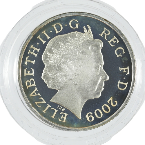 11 - Elizabeth II Shield of the Royal Arms £1 Silver Proof Coin. 2009. In presentation box.