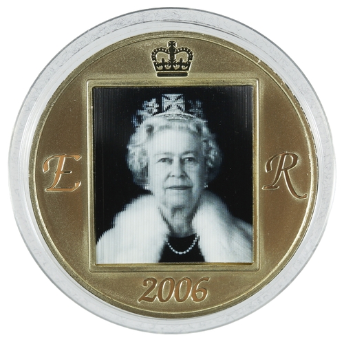 17 - Elizabeth II Lenticular Medal. 2006. Commemorates The Queen's Eightieth Birthday. In presentation bo... 