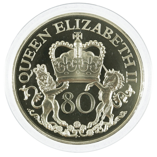 17 - Elizabeth II Lenticular Medal. 2006. Commemorates The Queen's Eightieth Birthday. In presentation bo... 