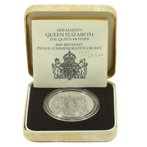 12 - Elizabeth II Proof Commemorative Crown. 1980. Struck in honour of Her Majesty Queen Elizabeth The Qu... 