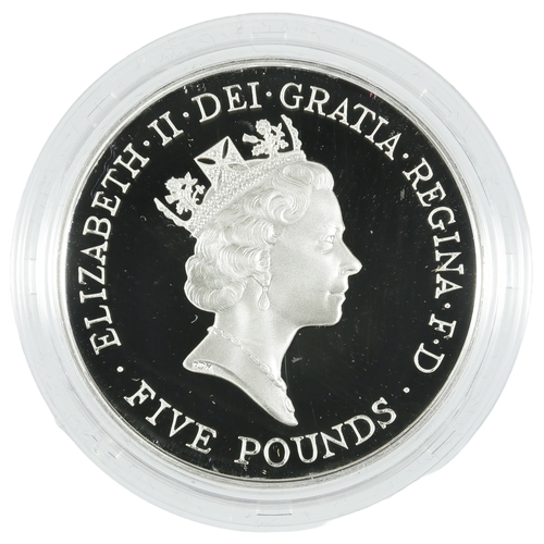 13 - Elizabeth II Silver Proof Crown. 1996. Struck in honour of Her majesty Queen Elizabeth II 70th Birth... 