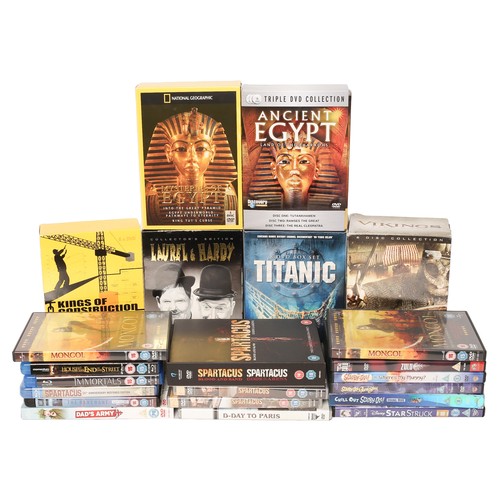 114 - Mixed Lot of DVDs Including Box Sets such as Laurel & Hardy and Titanic.