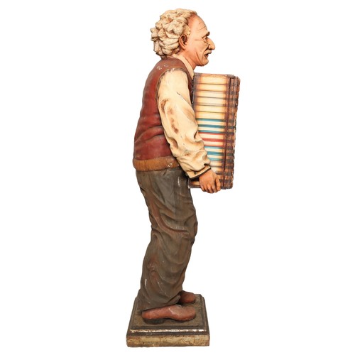 18 - Albert Einstein Holding a Stack of Books Fibreglass Statue. Approx 135cm high. Mug for scale on phot... 