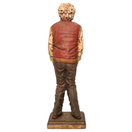 18 - Albert Einstein Holding a Stack of Books Fibreglass Statue. Approx 135cm high. Mug for scale on phot... 