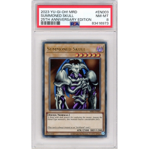 98 - A Graded and Slabbed YU-GI-OH! Trading Card. Summoned Skull from the Duelist Nexus set. Ultra Rare 2... 