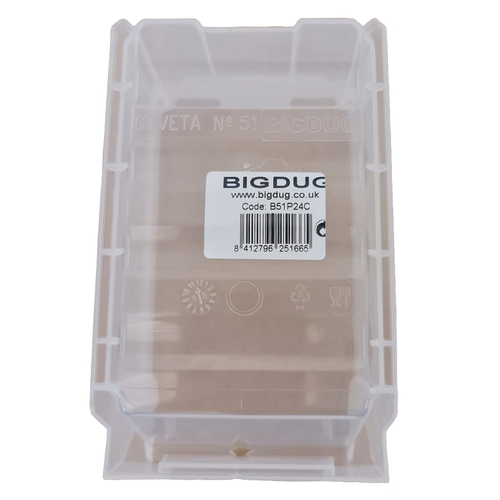 77 - Box of 228 x BigDug B51P24C plastic parts bins. Dimensions per bin are 80mm h x100mm w x170mm d

Pre... 