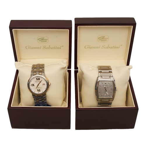 109 - Two Boxed Gents Watches by Gianni Sabatini. Untested but appear to be unused.