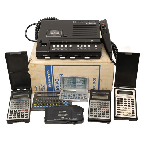 60 - Sanyo Memo Scriber (Boxed) with 3 x Scientific Calculators, and Oregon Scientific Spellchecker and C... 