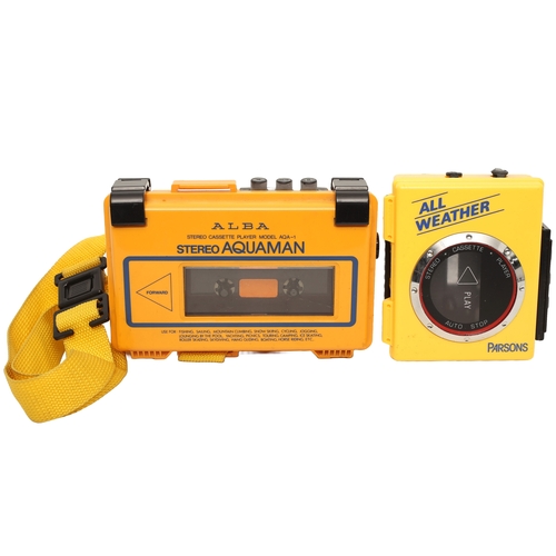 36 - Alba Stereo Aquaman and Parsons All Weather Cassette Player. Both untested but design icons!